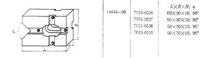 Призма подвижная 60х 30х 15; 90° d 3-15мм под паз 8мм (7033-0538) гост14444-69 (шт)