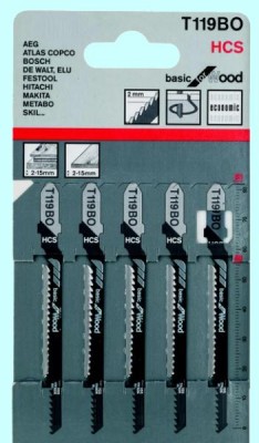 Пилка для электролобзиков по дереву t119bo hcs 190229 (5шт. уп.) (упак)