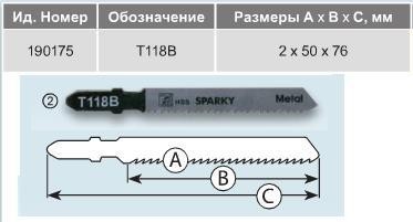 Пилка для электролобзиков по металлу t118b hss 190175 (5шт. уп.) (упак)