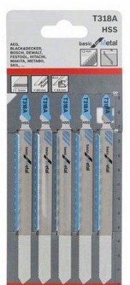 Пилка для электролобзиков по металлу t318a hss 190187 (5шт. уп.) (упак)