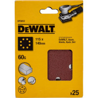 Шкурка шлифовальная 25 шт, 115х140 мм, 60G DEWALT DT3012-QZ