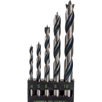 Набор сверл по дереву 5 шт. (D 4; 5; 6; 8; 10 мм) Энкор 19131