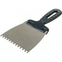 Нержавеющий зубчатый шпатель STAYER 100 мм 1009-10-04