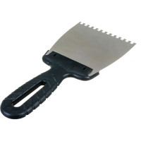 Нержавеющий зубчатый шпатель STAYER 100 мм 1009-10-04