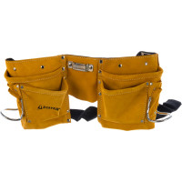 Кожаный пояс для инструментов MASTER, 10 карманов, 2 скобы STAYER 38510