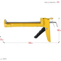 Полукорпусной пистолет для герметиков STAYER Standard, зубчатый шток 310 мл 0661