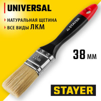 Плоская кисть STAYER Professional Universal светлая натуральная щетина, деревянная ручка, 38мм, 1.5" 0104-038