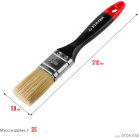 Плоская кисть STAYER Professional Universal светлая натуральная щетина, деревянная ручка, 38мм, 1.5" 0104-038