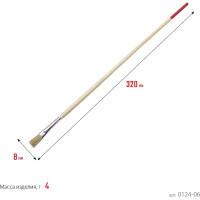 Плоская кисть STAYER Universal светлая натуральная щетина, деревянная ручка, №6 x 8мм 0124-06