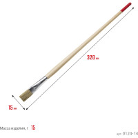 Плоская кисть STAYER Universal светлая натуральная щетина, деревянная ручка, №14 x 15мм 0124-14