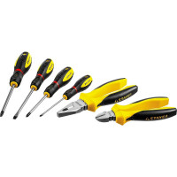 Набор слесарно-монтажного инструмента STAYER CHROMAX: 4 отвертки, плоскогубцы и бокорезы, 6 предметов 2202-H6