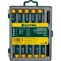 Набор отверток для точных работ KRAFTOOL X-Telecom 12 предметов 25616-H12