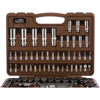 Универсальный набор инструмента Ombra OMT94S торцевые головки и аксессуары к ним, 94 предмета 55016 055016