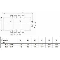 Крестовинные тиски KS-150 PROMA 25330150