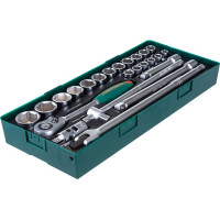 Набор торцевых головок 1/2"DR 10-32 мм 24 предмета (ложемент) Jonnesway S04H4524ST (S04H4524SP)