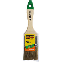 Плоская кисть STAYER LASUR смешанная щетина, деревянная ручка, для высокотекучих ЛКМ, 50мм, 2", 01031-50