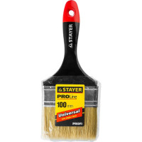Плоская кисть STAYER Professional Universal светлая натуральная щетина, деревянная ручка, 100мм, 4" 0104-100