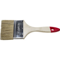 Плоская кисть STAYER UNIVERSAL светлая натуральная щетина, деревянная ручка, 100мм 0101-100