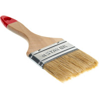 Плоская кисть STAYER UNIVERSAL светлая натуральная щетина, деревянная ручка, 75мм, 3" 0101-075