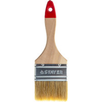 Плоская кисть STAYER UNIVERSAL светлая натуральная щетина, деревянная ручка, 75мм, 3" 0101-075