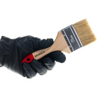 Плоская кисть STAYER UNIVERSAL светлая натуральная щетина, деревянная ручка, 75мм, 3" 0101-075