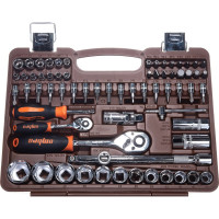 Универсальный набор инструмента Ombra OMT82S торцевые головки и аксессуары к ним, 82 предмета 55014 055014