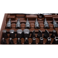 Универсальный набор инструмента Ombra OMT82S торцевые головки и аксессуары к ним, 82 предмета 55014 055014