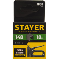 Скобы зеленые закаленные 1000 шт. для степлеров (10 мм; тип 140) "PROFI" STAYER 31610-10