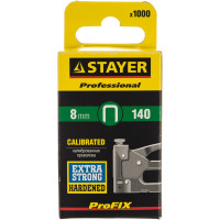 Скобы зеленые закаленные 1000 шт. для степлеров (8 мм; тип 140) "PROFI" STAYER 31610-08