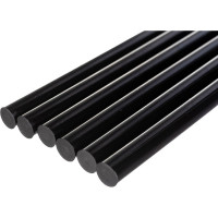 Стержень 6 шт. (200х11 мм; черный) по ковролину/коже для клеевого пистолета STAYER 2-06821-D-S06