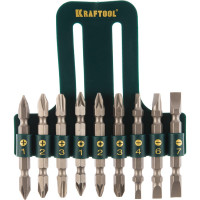 Набор бит двухсторонних 9 предметов (PH; PZ; SL) Kraftool 26060-H10