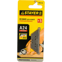 Трапециевидные лезвия STAYER А24, 5 шт. 0925-S5
