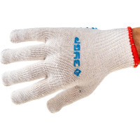 Перчатки хлопчатобумажные с защитой от скольжения (размер S-M) "Эксперт-протектор" Зубр 11452-S