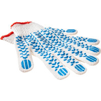 Перчатки хлопчатобумажные с защитой от скольжения (размер S-M) "Эксперт-протектор" Зубр 11452-S