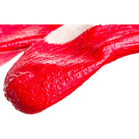 Хлопчатобумажные перчатки с покрытием из латекса ЗУБР Мастер размер S-M 11458-S