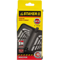 Набор имбусовых коротких ключей STAYER MASTER HEX 2-14мм 2740-H10_z01