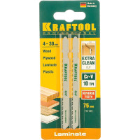 Пилка 2 шт. по дереву/фанере/ламинату (2.5 мм; 75 мм) для электролобзика Kraftool 159516-2.5