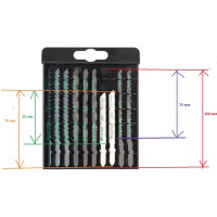 Набор полотен по дереву и металлу KRAFTOOL EU-хвост., 10 шт 159590-H10