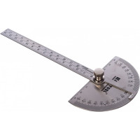 Транспортир с линейкой KRAFTOOL Protractor из нержавеющей стали, 145 мм 34290