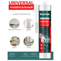 Силиконовый герметик KRAFTOOL универсальный, прозрачный, 300мл 41253-2