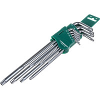 Комплект угловых ключей с центрированным штифтом EXTRA LONG TORX Jonnesway H08S110S