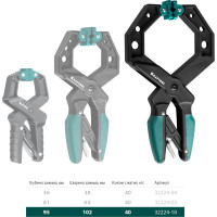 Зажимная струбцина KRAFTOOL RC-10 100х80 мм 32224-10