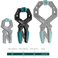 Зажимная струбцина KRAFTOOL RC-6 55х60 мм 32224-05