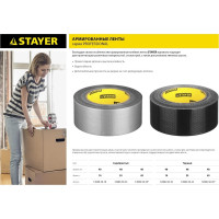 Клейкая лента армированная серебристая (48 мм; 45 м) укрепленная тканью Stayer 12080-50-50