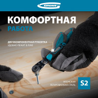 Набор бит и торцевых головок 1/4", магнитный адаптер GROSS 11361