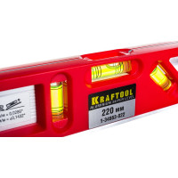 Уровень с магнитом KRAFTOOL Director level  3 ампулы, 220 мм 1-34863-022