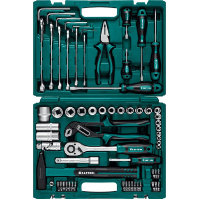 Универсальный набор инструмента KRAFTOOL Extrem-66, 66 предметов  (1/2"+1/4") 27976-H66_z01