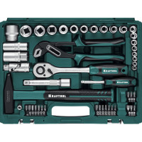 Универсальный набор инструмента KRAFTOOL Extrem-66, 66 предметов  (1/2"+1/4") 27976-H66_z01