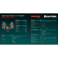 Универсальный набор инструмента KRAFTOOL Grand-131, 131 предмет 27978-H131