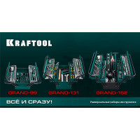 Универсальный набор инструмента KRAFTOOL Grand-131, 131 предмет 27978-H131
